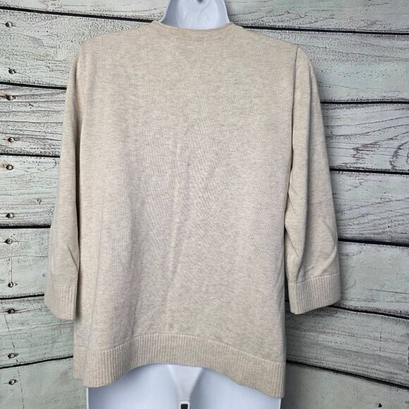 Christopher & Banks Beige Button Front Cardigan M - Picture 6 of 7